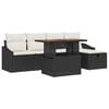 vidaXL Set Divano da Giardino 6 pz Nero polyrattan