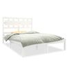 vidaXL Giroletto Bianco in Legno Massello 135x190 cm Double