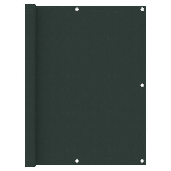 vidaXL Paravento da Balcone Verde Scuro 120x500 cm Tessuto Oxford