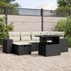 vidaXL Set Divani da Giardino con Cuscini 7pz Nero Polyrattan