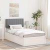 vidaXL Letto con Testiera Rivestita Grigio chiaro 100 x 200 cm