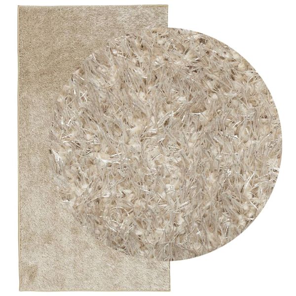 vidaXL Tappeto a Pelo Lucido Lungo ISTAN Effetto Beige 80x150 cm
