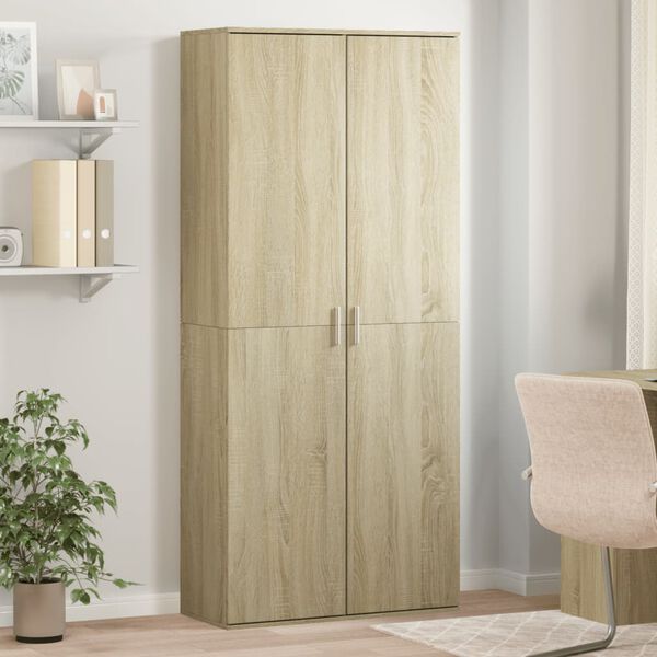 vidaXL Credenza Rovere Sonoma 80x35x180 cm in Legno Multistrato
