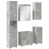 vidaXL Set di mobili per il bagno TULUM 5 pz Grigio cemento