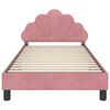 vidaXL Struttura letto bambini con testata Rosa 80 x 200 cm Velluto