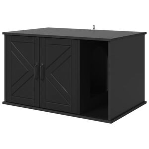 vidaXL Casa per Gatti Nero 85 x 55 x 50 cm Legno multistrato