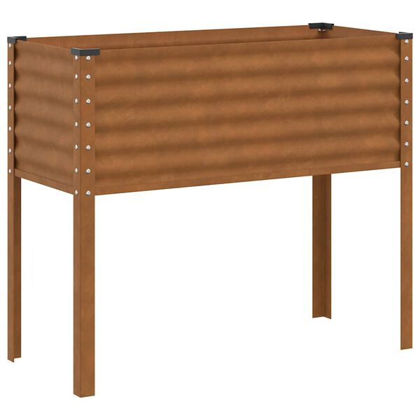 vidaXL Fioriera da giardino 100x45x90 cm in acciaio corten