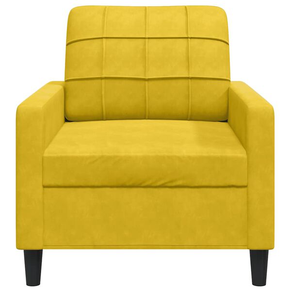 vidaXL Poltrona Giallo 60 cm Velluto