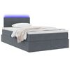 vidaXL Letto con contenitore e LED Grigio scuro 120 x 190 cm Velluto