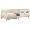 vidaXL Cornice del letto ad angolo Crema 90 x 190 cm Tessuto