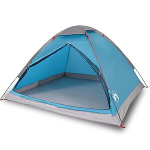 vidaXL Tenda da Campeggio a Cupola per 2 Persone Blu Impermeabile