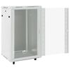 vidaXL Armadietto di Rete 18U con Ruote 19" IP20 60x60x100 cm