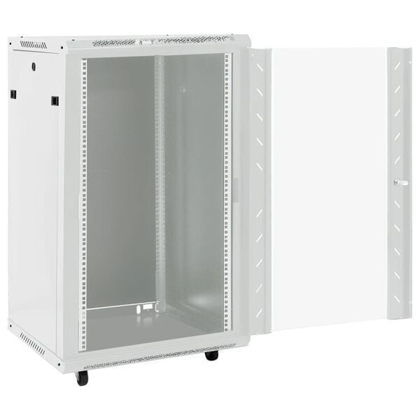 vidaXL Armadietto di Rete 18U con Ruote 19" IP20 60x60x100 cm