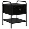 vidaXL Armadio da Notte Rovere Nero 35 x 36,5 x 47 cm