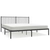 vidaXL Giroletto con Testiera in Metallo Nero 183x213 cm