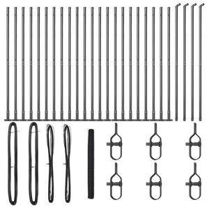 vidaXL Palo della recinzione Grigio