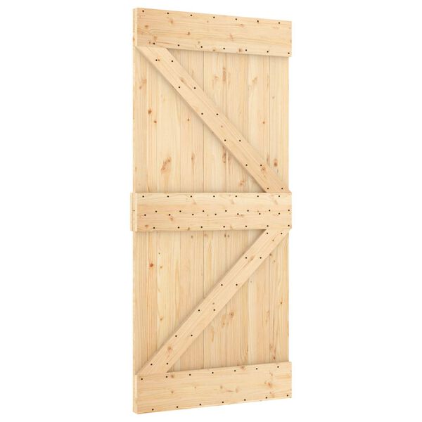 vidaXL Porta NARVIK Naturale 95 x 210 cm Legno di pino solido