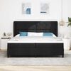 vidaXL Letto a molle con materasso Nero 200 x 200 cm Tessuto