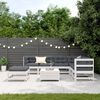 vidaXL Set Salotto Giardino 8pz con Cuscini Bianco Legno Massello Pino