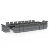 vidaXL Set da Pranzo per Giardino 21pz con Cuscini Polyrattan Grigio
