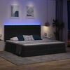 vidaXL Letto con contenitore e LED Grigio scuro 200 x 200 cm Velluto