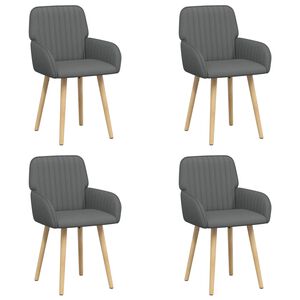 vidaXL Sedie da pranzo 4 pz Tessuto Grigio Scuro 56,5 x 50 x 87,5 cm