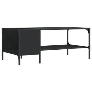 vidaXL Tavolino Salotto con Ripiano Nero 100x51x40cm Legno Multistrato