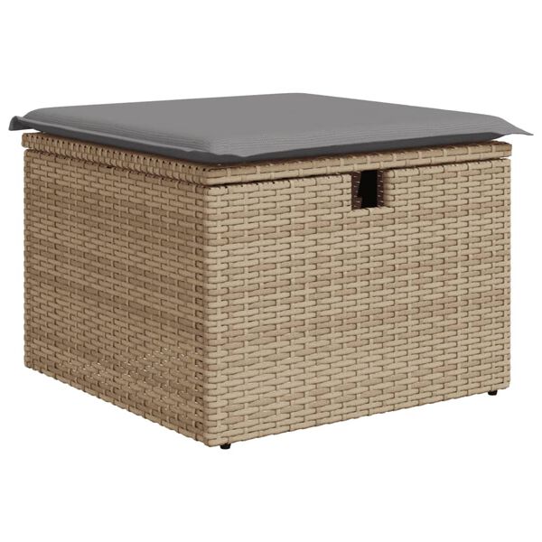 vidaXL Set Divano da Giardino 6 pz con Cuscini Beige in Polyrattan