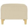 vidaXL Poggiapiedi Crema 70x55x41 cm in Tessuto