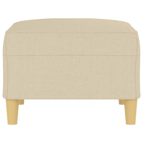 vidaXL Poggiapiedi Crema 70x55x41 cm in Tessuto