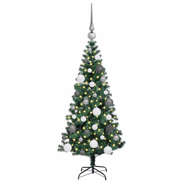 vidaXL Albero di Natale artificiale con luci integrate Verde 120 cm