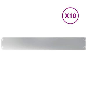 vidaXL Bordure per Prato 10 pz 15x103 cm Acciaio Zincato