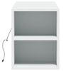 vidaXL Mobile TV a Parete con Luci LED Bianco 135x31x39,5 cm