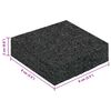 vidaXL Pad per patio in granuli di gomma Nero 9 x 9 x 2 cm Gomma