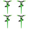 vidaXL Irrigatori Rotanti 4 pz Verdi e Neri 16x13,5x25,5 cm ABS e PP