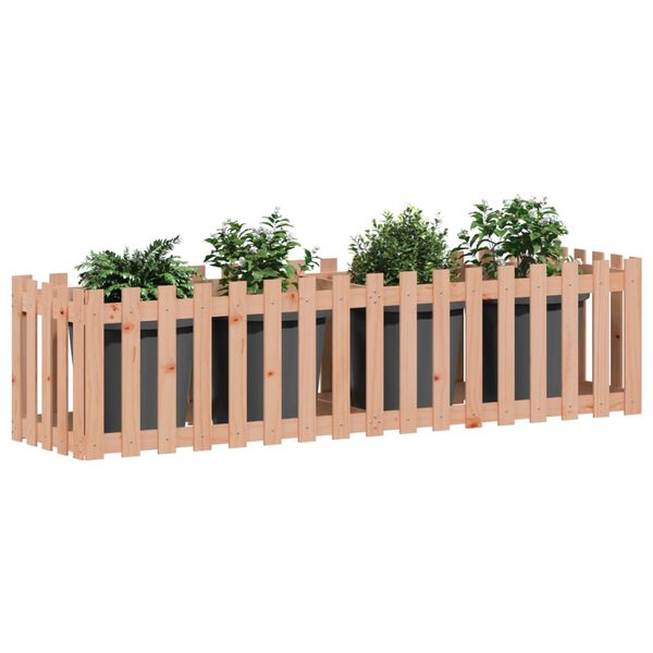 vidaXL Fioriera da Giardino Recinzione 200x50x50cm Massello Douglas