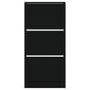 vidaXL Scarpiera Nera 60x21x125,5 cm in Legno Multistrato