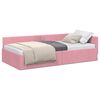 vidaXL Cornice del letto ad angolo Rosa 90 cm x 190 cm Velluto