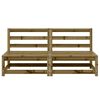 vidaXL Divani Giardino Senza Braccioli 2pz 70x70x67 cm Pino Impregnato