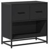vidaXL Comodino Nero 60x31x60 cm in Legno Multistrato e Metallo