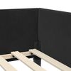 vidaXL Cornice del letto ad angolo Nero 90 cm x 200 cm Velluto