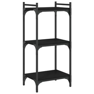 vidaXL Libreria a 3 Ripiani Nera 40x30x86 cm in Legno Multistrato