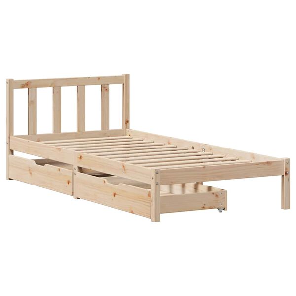vidaXL Letto senza Materasso 90x190 cm in Legno Massello di Pino
