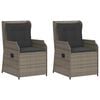 vidaXL Panchina da giardino 2 pz Grigio polyrattan