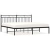 vidaXL Giroletto con Testiera in Metallo Nero 183x213 cm