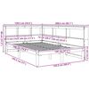 vidaXL Letto Libreria senza Materasso 120x190cm Legno Massello di Pino