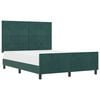 vidaXL Letto a molle con testiera Verde Scuro 160 x 200 cm Velluto