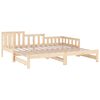 vidaXL Dormeuse Estraibile 2x(90x190) cm Legno Massello di Pino
