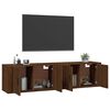 vidaXL Mobili Porta TV a Parete 2 pz Rovere Marrone 80x34,5x40 cm