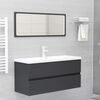 vidaXL Set Mobili da Bagno Grigio in Legno Multistrato